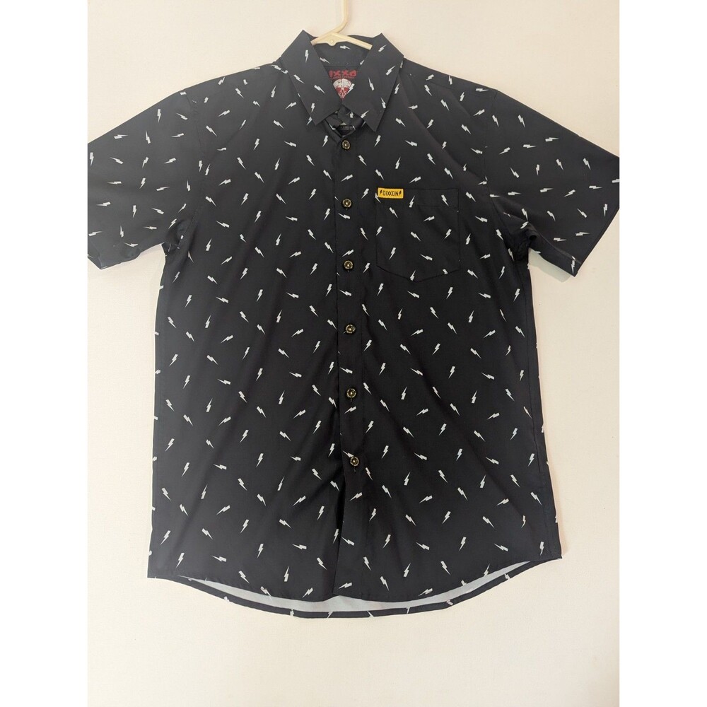 Dixxon Flannel Company The Bolt Short Sleeve Party Shirt Black N White Size Sm